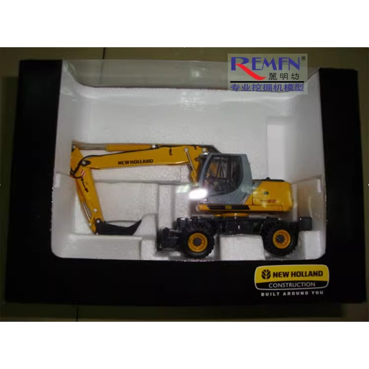 ของแท้อิตาเลี่ยน ROS Engineering Vehicle New Holland New Holland Excavator Model 1: 50 Alloy Excavat