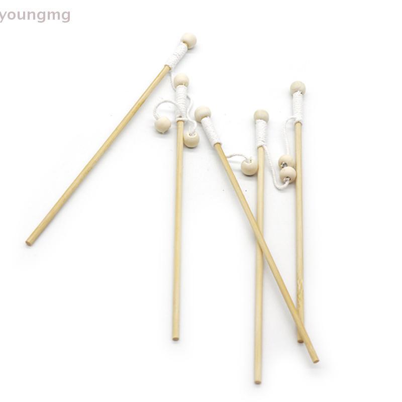 [YG] 5 ชิ้นไม้ Magnetism เบ็ดตกปลาของเล่นเด็ก Early Educational Parent-child Interactive Fishing Rod TH