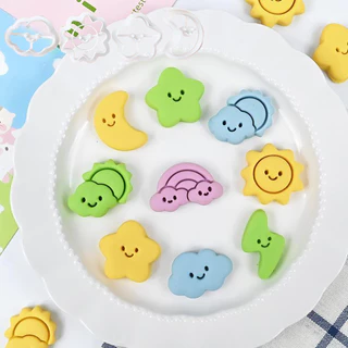 เครื่องตัดคุกกี้ Moon Stars Sun คุกกี้แม่พิมพ์ 3D เค้ก Fondant ตัดแม่พิมพ์ DIY ครัวเบเกอรี่เครื่องมือ