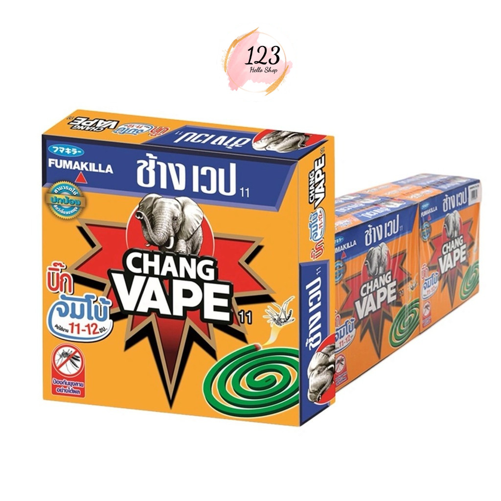 📍 (6กล่อง/แพ็ค) Chang Vape mosquito repellent ช้างเวป ยาจุดกันยุง จัมโบ้✨