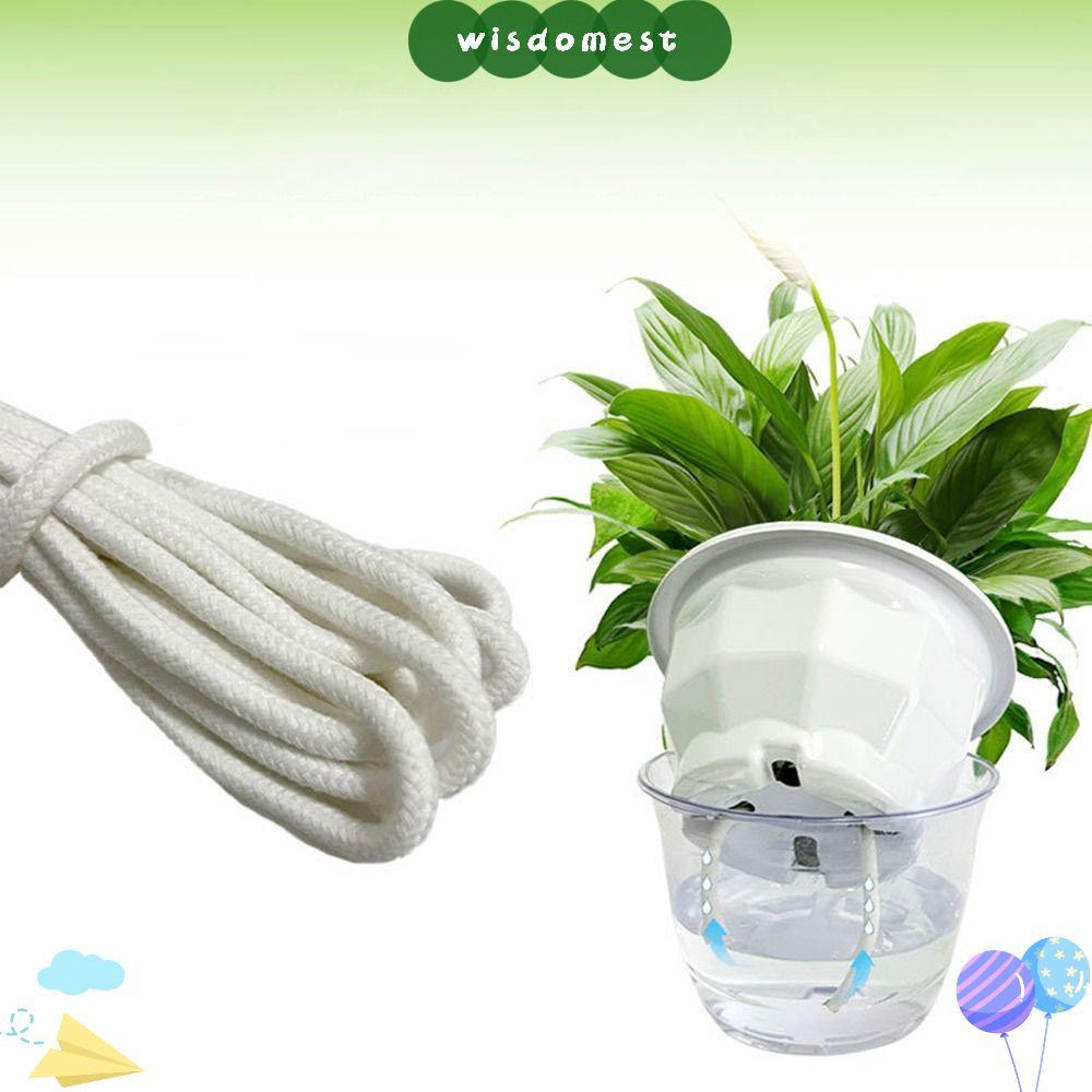 WISDOMEST เชือกฝ้ายดูดซับระบบล้างทําความสะอาดได้หยดชลประทาน Hydroponic Self Wick, Creative 4/5/6/8 มม.ใช้งานง่ายรดน้ําด้วยตนเอง Wick สายไฟสําหรับพืช