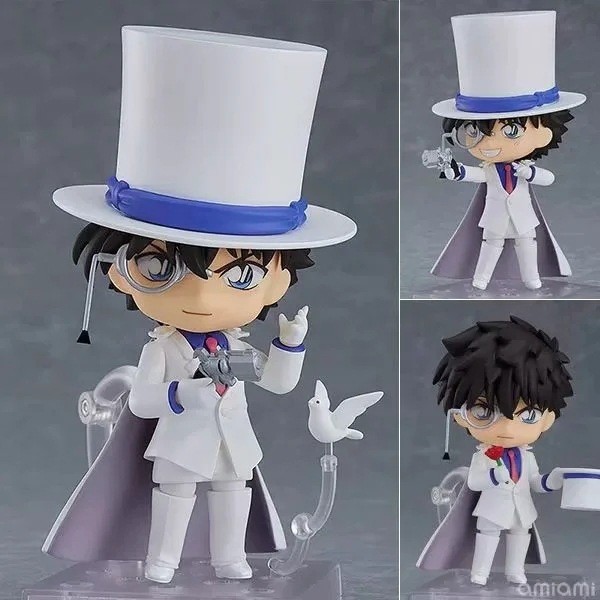 เวอร์ชั่น Q Nendoroid Conan 1412 #Kaitou Kid Kuroha Kuaidou โมเดลตกแต่งรูปตุ๊กตาแขวนหน้า 4.6