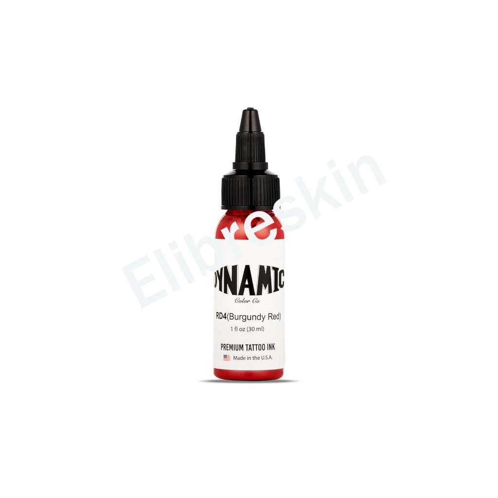 DYNAMIC Tattoo Ink DYNAMIC Burgundy Red Tattoo Ink-Professional Lasting Tattoo Ink-1oz ขวด