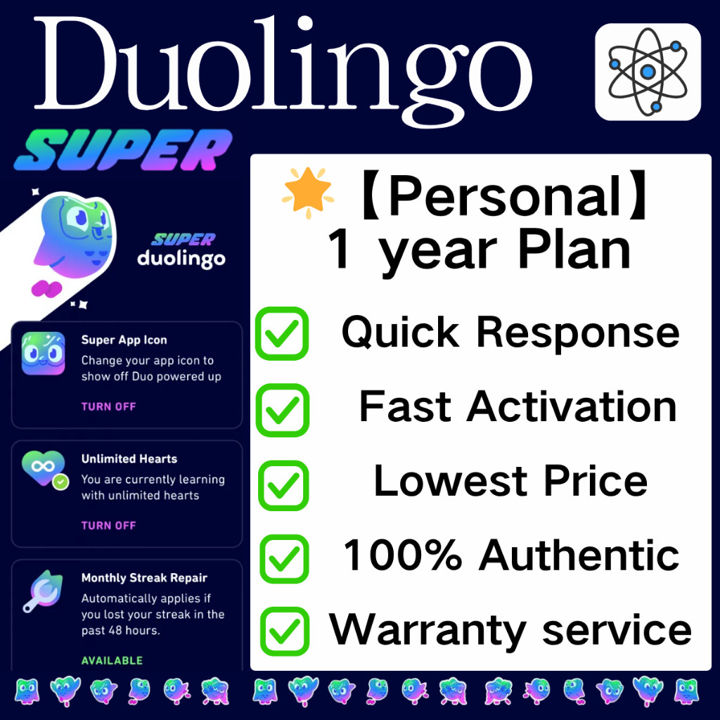 Duolingo Super Max 1yr Plan ใช้บัญชีของคุณ 0122