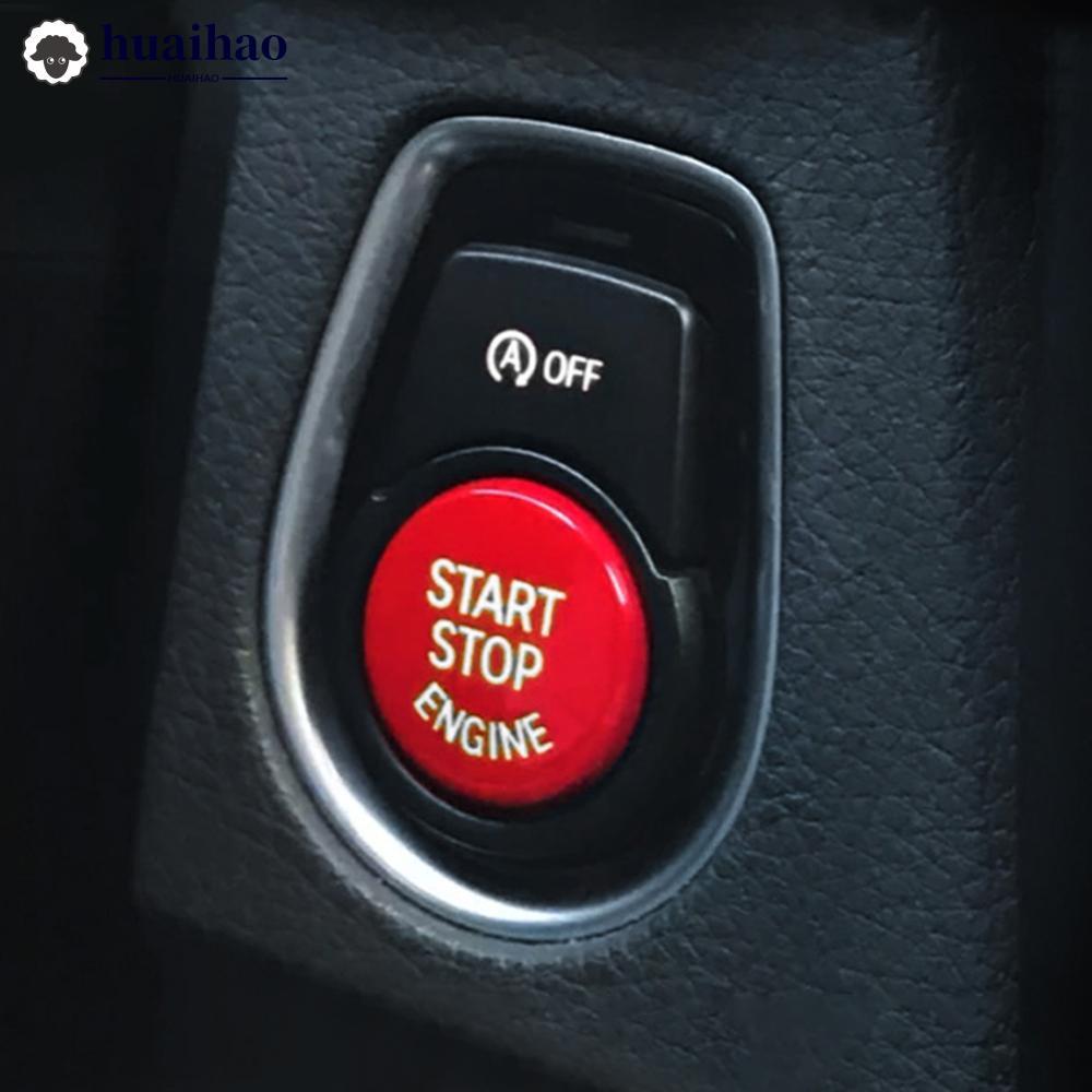 HUAIHAO รถหยุดเครื่องยนต์ปุ่มสวิทช์สติกเกอร์ภายใน Trim ตกแต่งสําหรับ BMW F Classis F30 F10 F34 F15 F