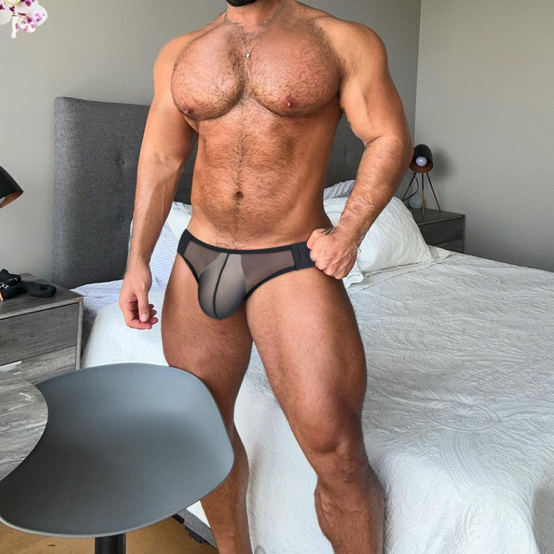 กางเกงในชายข้ามพรมแดนเข็มขัดต่ําโปร่งใส AD789