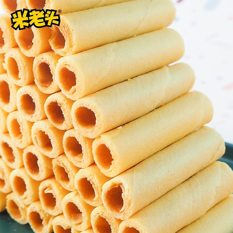 สินค้าใหม่พร้อมสต็อก Mi Lao Guy Snowflake Fried Roll 300g Egg Roll Snacks Coconut Crispy Phoenix Sal