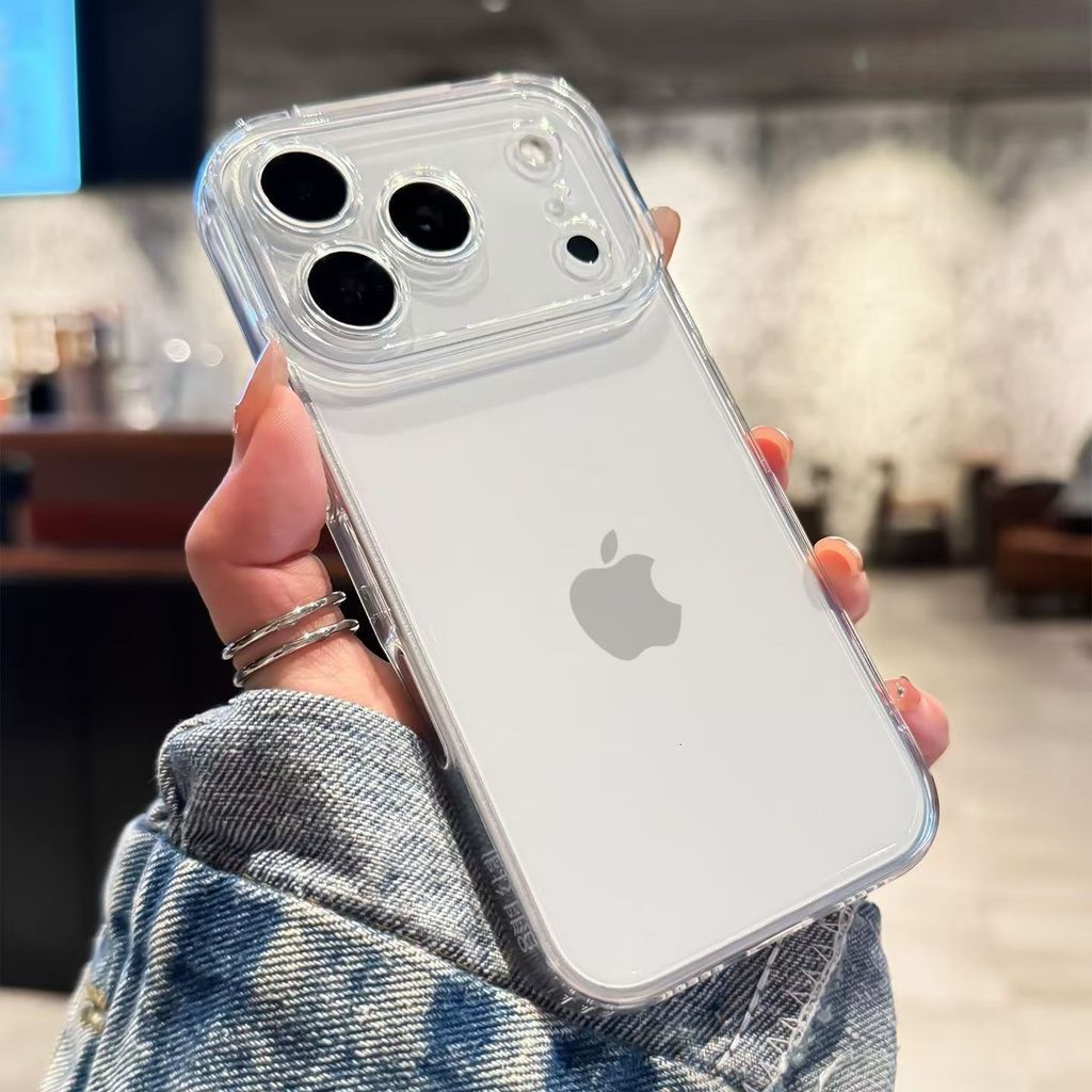 โปร่งใสโปร่งใส Space Case เหมาะสําหรับ iphone17promax เคสโทรศัพท์ Apple 16e/17pro Soft Case 17air Si