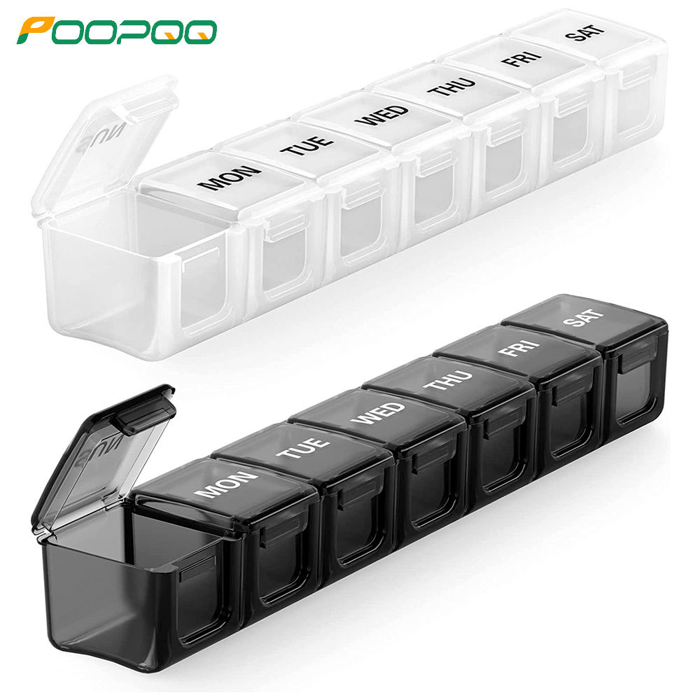 Pill Organizer Weekly Pill Box XL, Big Pill Case 7 Days, Oversize Daily Medicine , Travel Pill Conta