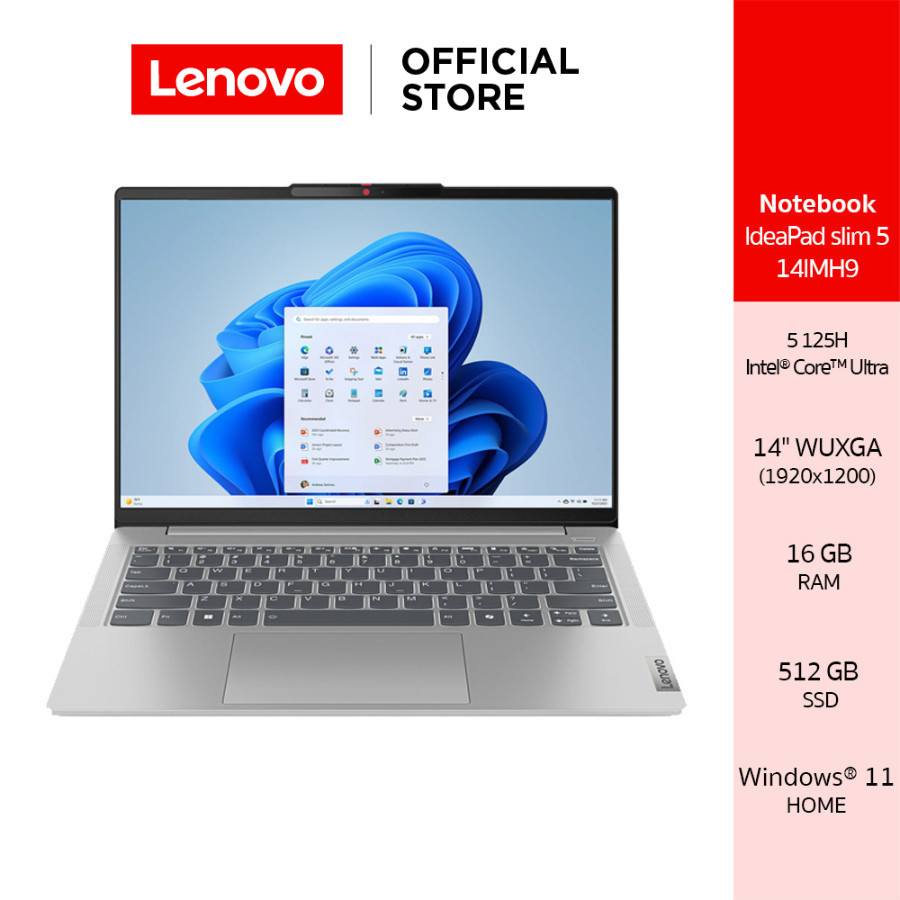 [ผ่อน 0%]Lenovo IdeaPad Slim 5 14IMH9(83DA0090TA)Notebook Intel Ultra 5-125H 16GB SSD 512GB 14 WUXGA
