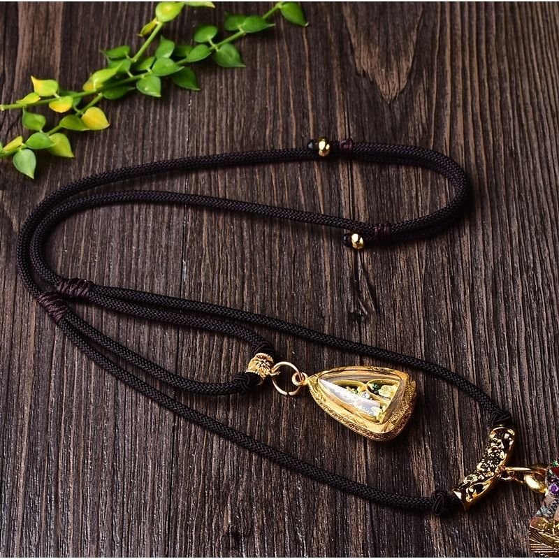 Hot Sale#[Hand-Woven]Handcrafted Thai Buddha Amulet Chain Buddha Amulet Hanging Rope Single Hanging 