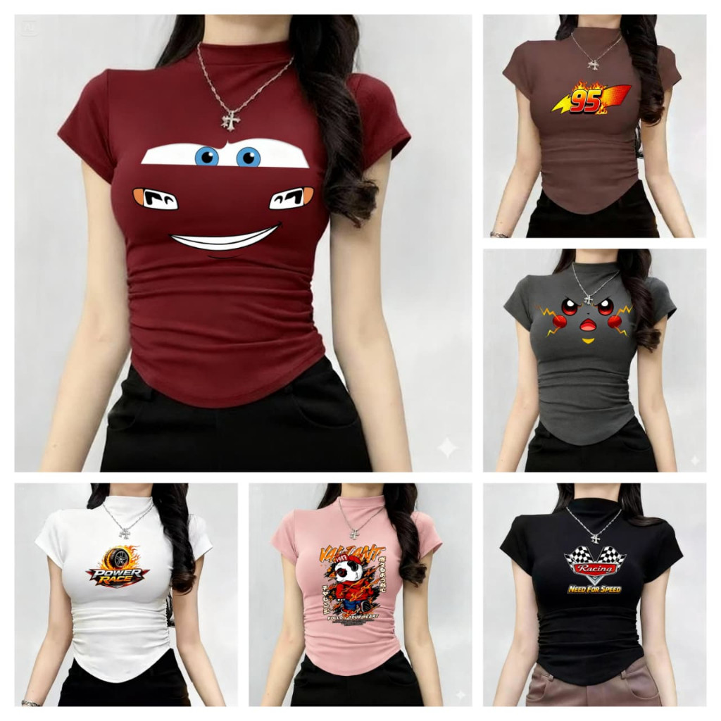 DOLLAR - SAVING PACKAGE 3 6 10 ชิ้นผู้หญิง OVAL TOP TEE