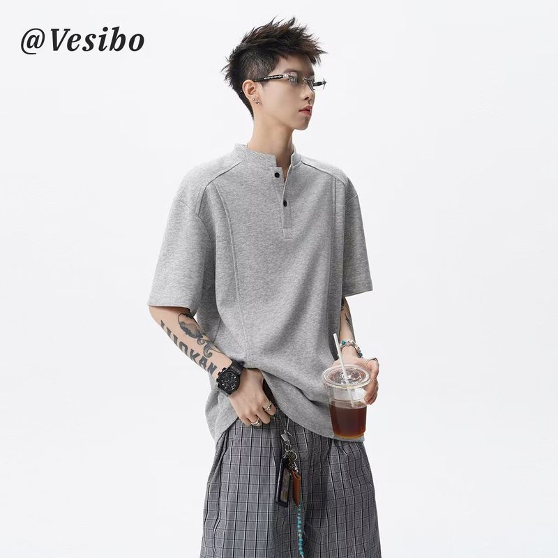 เสื้อยืด unisex แขนสั้นหลวม ระบายอากาศได้ดี — صورة 5