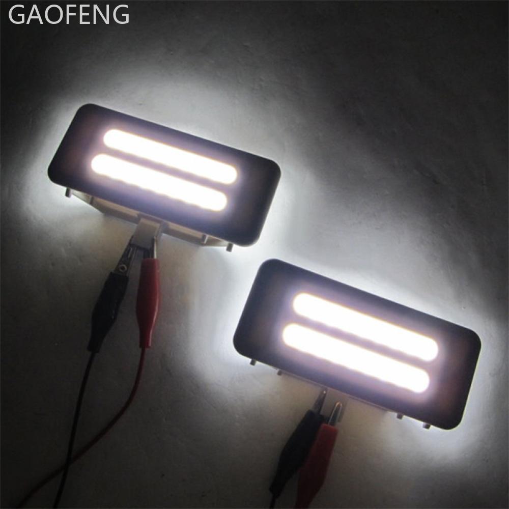 GAOFENG 1PC รถ LED ภายใน Sun Visor Vanity กระจกโคมไฟอ่านหนังสือสําหรับ BMW X5 E70 X3 F25 E90 E91 E92