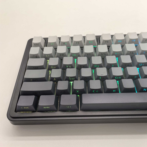 คีย์แคป keycap คีย์แคปไทย X XVX รัสเซีย PBT ปุ่มกดแกะสลักด้านข้างวันสุดขีดสีขาวไล่ระดับสีดําเหมาะสํา