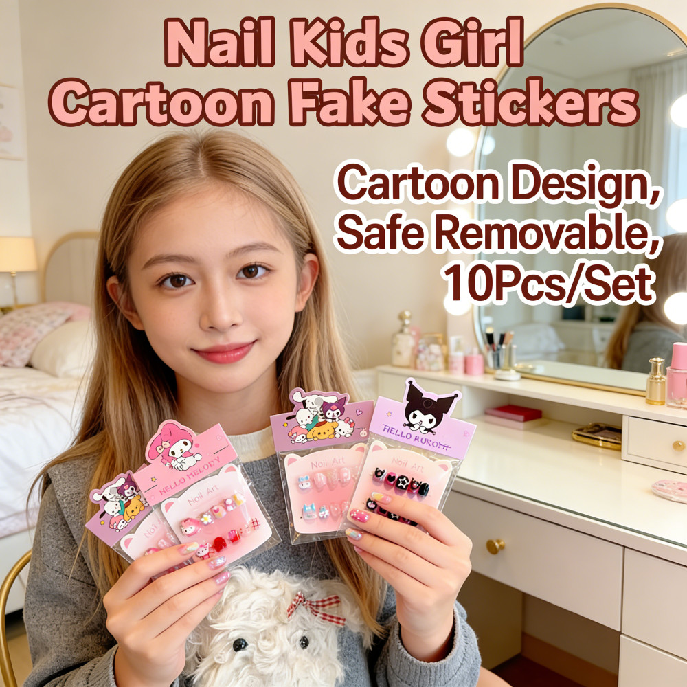 Children Kuromi Cutest Cartoon Sticker Nail Design Nail Waterproof Sticker