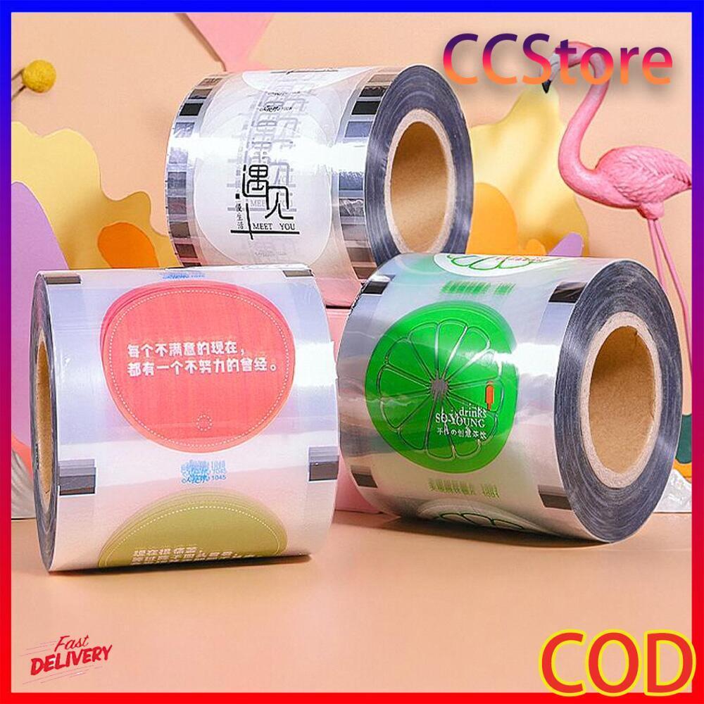 (1 ม้วน) ฟิล์มซีลฝาแก้วพลาสติก ม้วนฟิล์ม ชาไข่มุก 2800ดวง