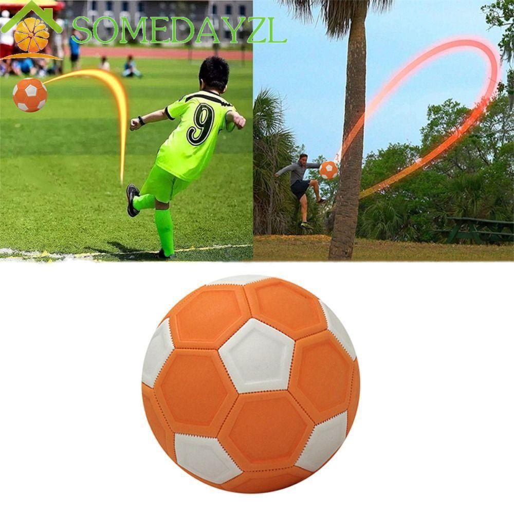 SOMEDAYZL Curve Soccer Ball - ขนาด 3/4/5 สีส้ม ฟุตบอลสำหรับเยาวชนและฝึกซ้อม ของขวัญที่เหมาะเจาะ