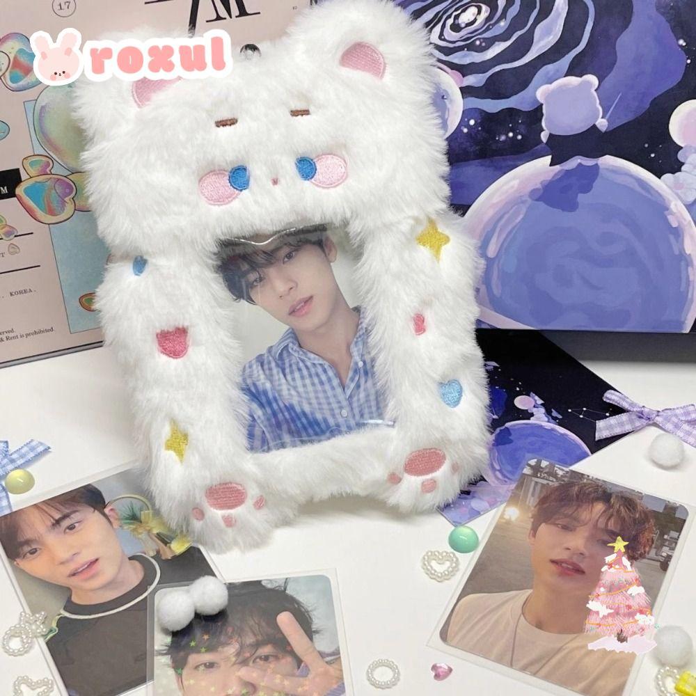 Roxul Photocard ,กระเป๋าพวงกุญแจการ์ตูนตุ๊กตา Photocard ,แฟชั่นน่ารักไอดอลภาพฝาครอบป้องกันนักเรียนผู้ถือบัตรรถบัสบัตรประตูแขน