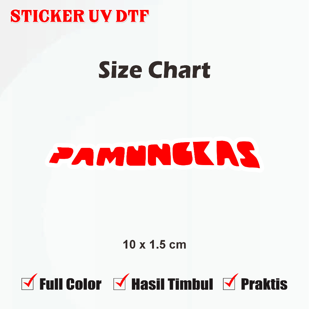Paungkas Glossy Sticker Single Waterproof Aesthetic Sticker LV/Up UV DTF Multi Sticker