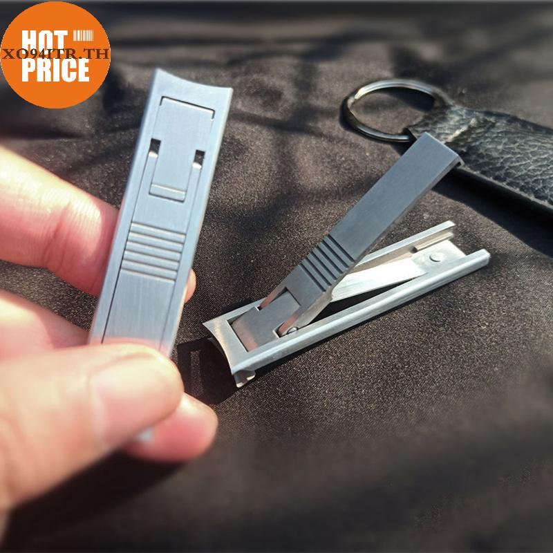 XOITR 1PC แบบพกพา Ultra-thin พับเล็บ Clipper สแตนเลส Hand Toe เล็บ Clipper เครื่องตัด Trimmer Professional เล็บเครื่องมือ TH ราคา ถูกที่สุด ดีลบีเคเค