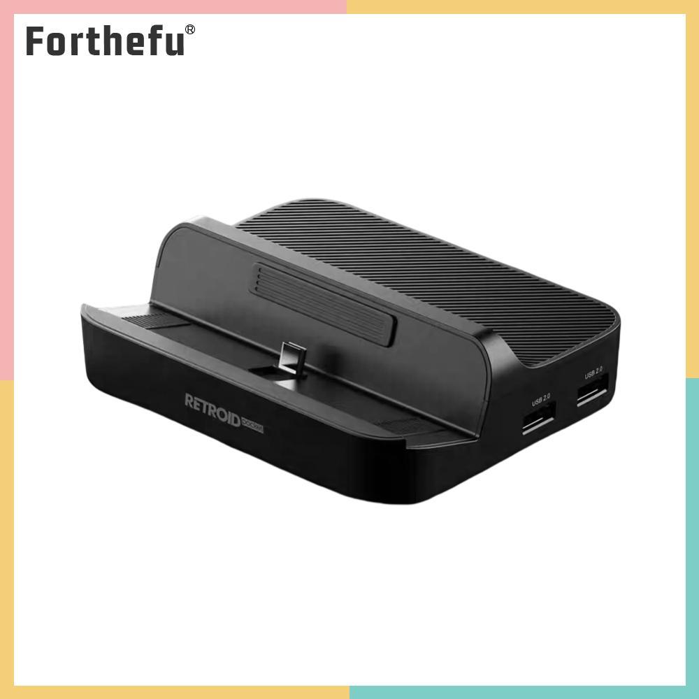 ★ ฟอร์ธีฟู ★  7-In-1 แท่นชาร์จสําหรับ Retroid Pocket 5 Docking Station PD ชาร์จ HDMI-ใช้งานร่วมกับ C