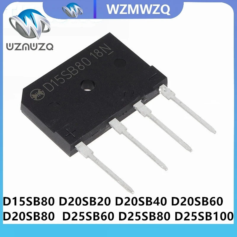 5PCS D15SB80 D15SB100 D20SB20 D20SB40 D20SB60 D20SB80 D20SB100 D25SB60 D25SB80 D25SB100 D35SB100 10A