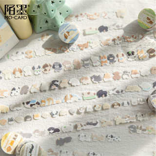 ใสเทป PET Self-Adhesive Kawaii สัตว์แมวรูปแบบ Washi เทปสําหร…
