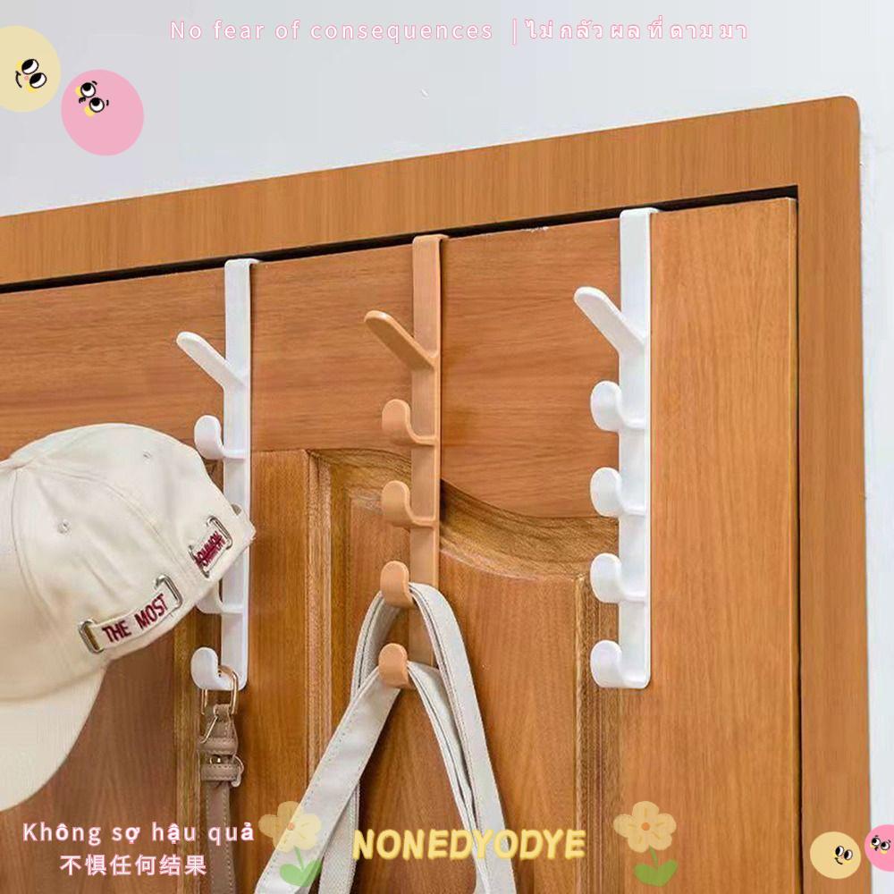 ไม่เรียบร้อย ตะขอแขวนประตู,ตะขอเสื้อติดผนังไร้ร่องรอย,5ตะขอตะขอประตูสําหรับเสื้อผ้ากระเป๋าหมวกกระเป๋า
