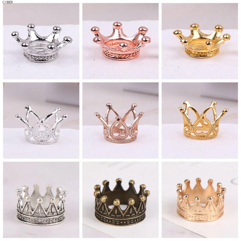 CYBER Mini Metal Crown Model, ของเล่นตกแต่งตุ๊กตา Miniature Metal Crown, เครื่องมือตกแต่งเค้ก Silver