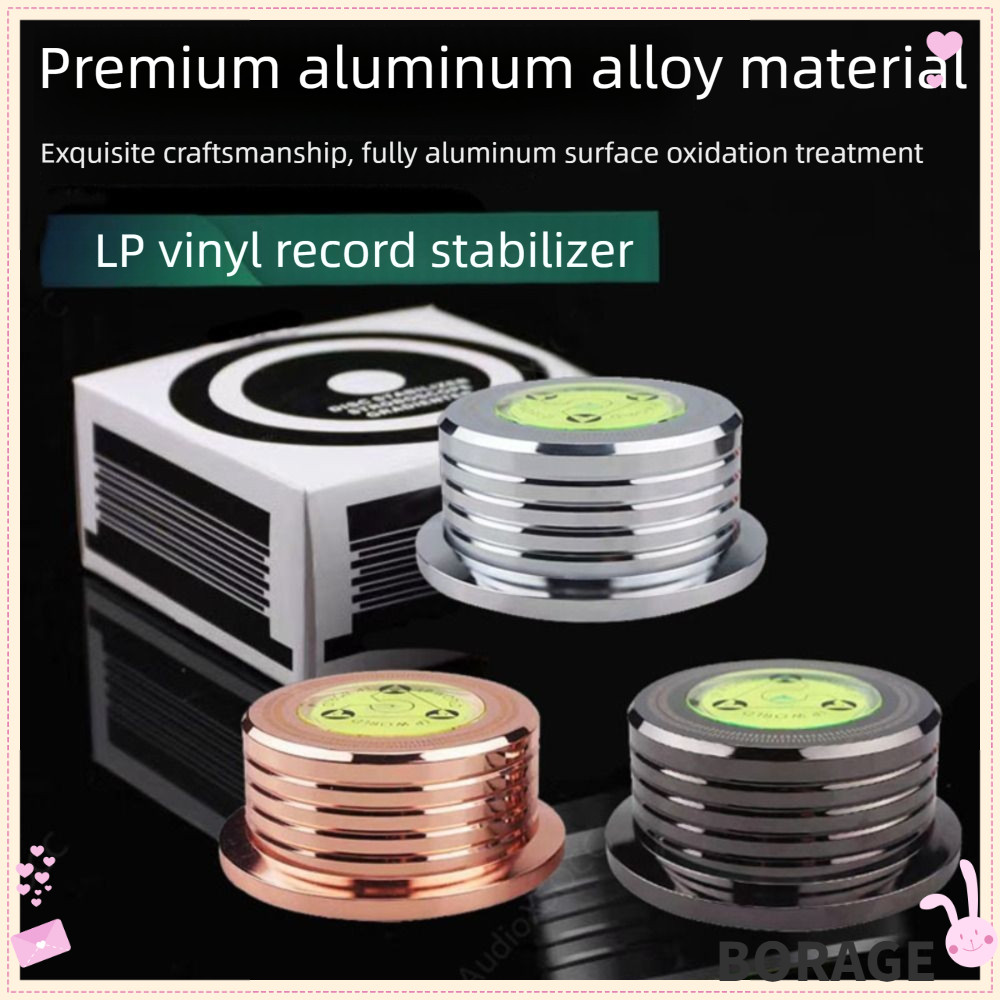 BORAG LP เครื่องเล่นแผ่นเสียงไวนิล Stabilizer, 50Hz บันทึกน้ําหนัก Stabilizer,คุณภาพสูง Bubble Level