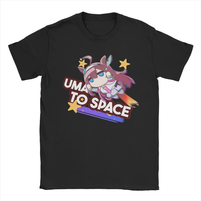 2026 Uma Musume Pretty Derby Mihono Bourbon เสื้อยืดผู้ชาย คอตตอน คอกลม ขนาดใหญ่ เสื้อยืดแขนสั้น คลา
