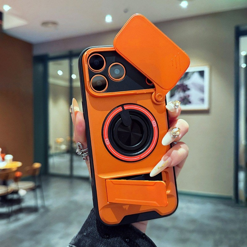 เกราะกันกระแทกสไลด์เคสโทรศัพท์แม่เหล็กสําหรับ Mi 15T 14T Poco C75 C65 F8 F7 F6 F5 Pro X6 X7 X5 Redmi