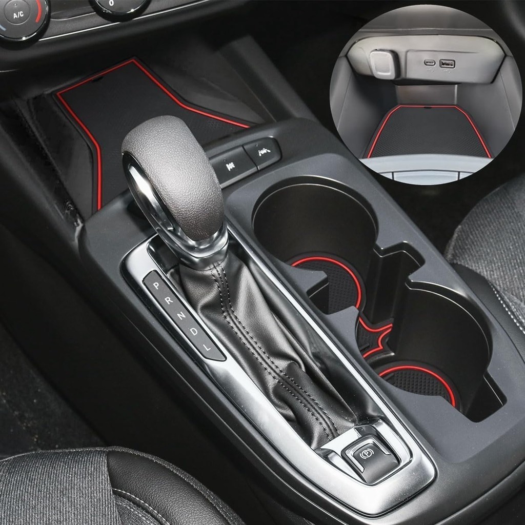 Auovo Anti-Dust Mats ใช้งานร่วมกับ Chevy Trax 2024 2025 Trax LS 1RS LT 2RS ACTIV ถ้วยผู้ถือใส่คอนโซล