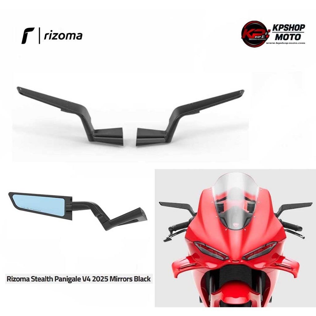 กระจกแต่งRizoma Stealth Panigale V4 2025 Mirrors Black