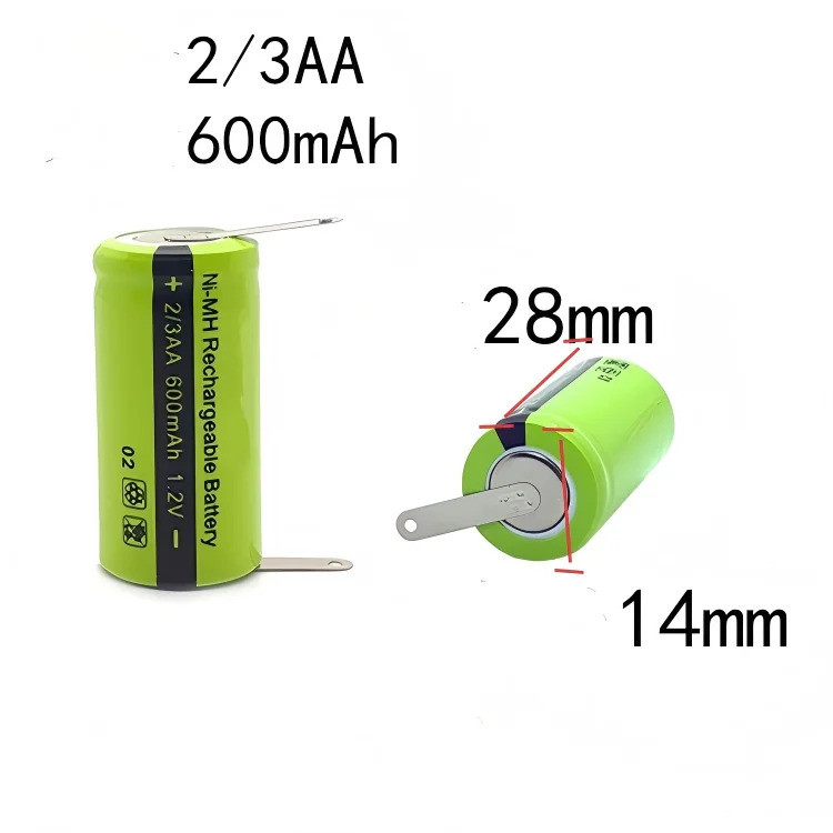 2 ชิ้น/ล็อตสําหรับ Feike PORE Borui PS197 เครื่องโกนหนวดไฟฟ้า 2/3AA600 1.2V 600mAh แบตเตอรี่ชาร์จ