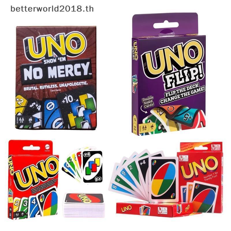 [bet] UNO Flip! การ์ดเกม - การ์ดสองด้านสําหรับเล่นเร็ว - การ์ดครอบครัว UNO & การ์ด UNO Flip - สมบูรณ
