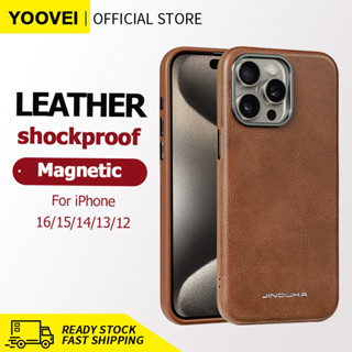 YOOVEI เคสหนังแม่เหล็กสำหรับ for iPhone 17/16/15/14/13 Pro M…