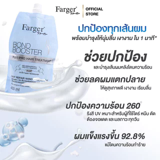Farger Bond Booster Plex Pro Hair Treatment 450ml ทรีตเมนต์บำรุงพร้อมปกป้องเส้นผมจากความร้อน ฟาร์เกอร์ มอบความนุ่มลื...