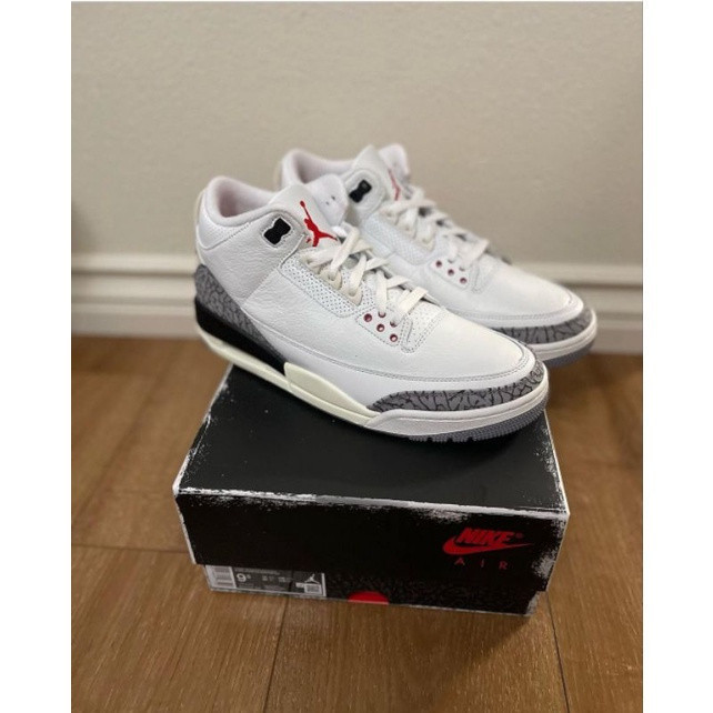 รองเท้า Jordan 3 ผู้ชาย สีขาว PRIA