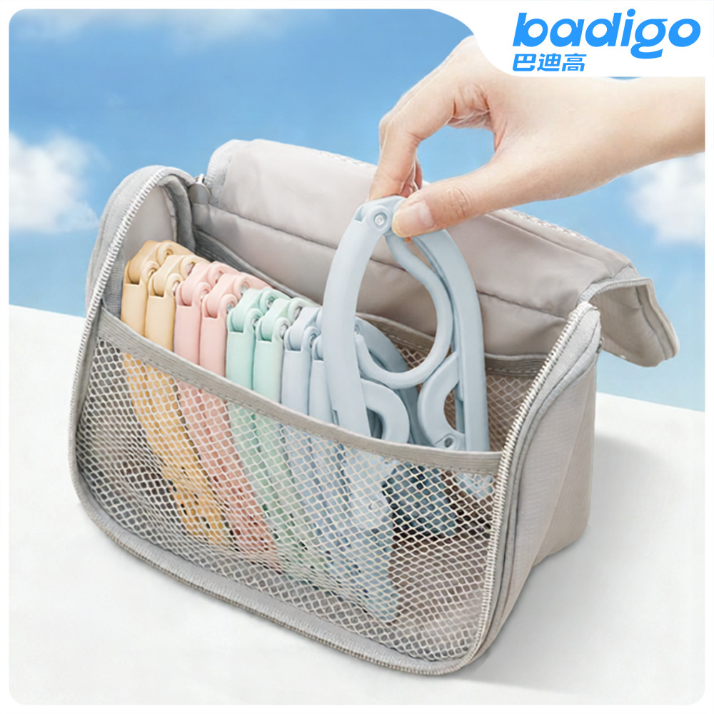 Badigo Badigao แบบพกพา Travel หอพัก ไม้แขวนเสื้อ การเดินทางธุรกิจ ใช้การเดินทาง