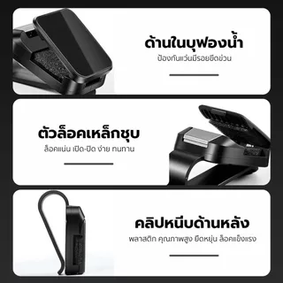 ที่หนีบแว่นตาในรถยนต์ เปิด-ปิดมือเดียว ที่เก็บแว่นตาสำหรับใช้งานในรถยนต์