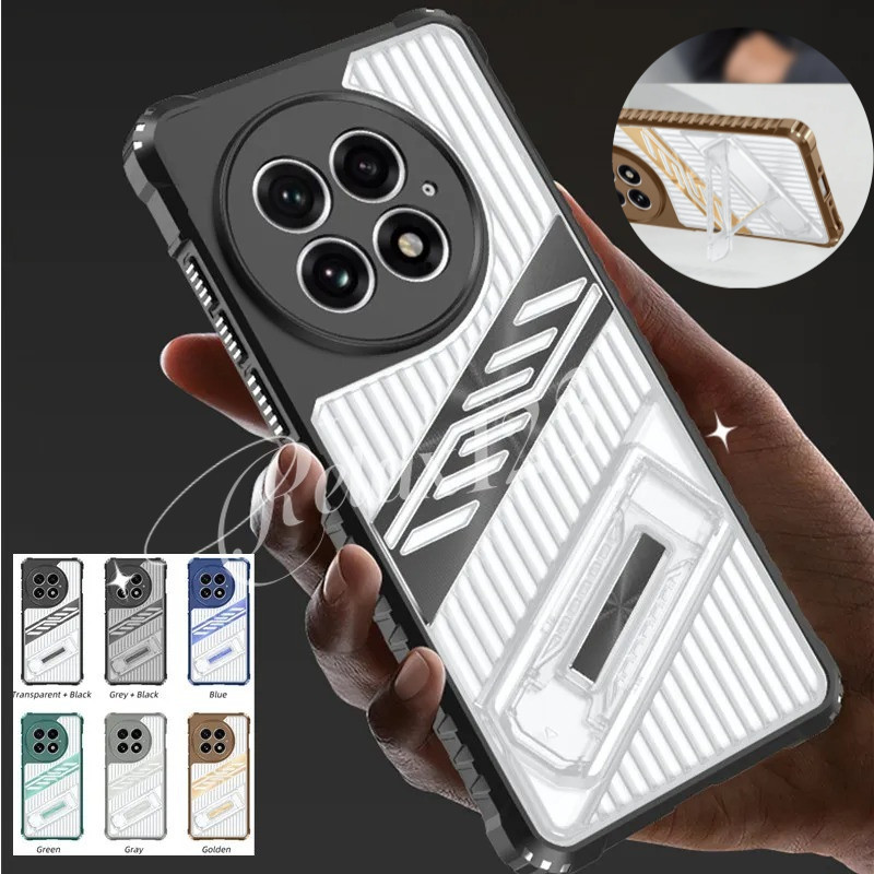 สําหรับ OnePlus 13 13R 13T 13S 12R วงเล็บที่มองไม่เห็นกันกระแทก Kickstand สําหรับ OnePlus 13 One Plu