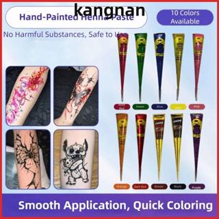 ครีมสักคังนัน เฮนน่า สีดำและน้ำตาล เหมาะสำหรับการวาดภาพบนร่า…