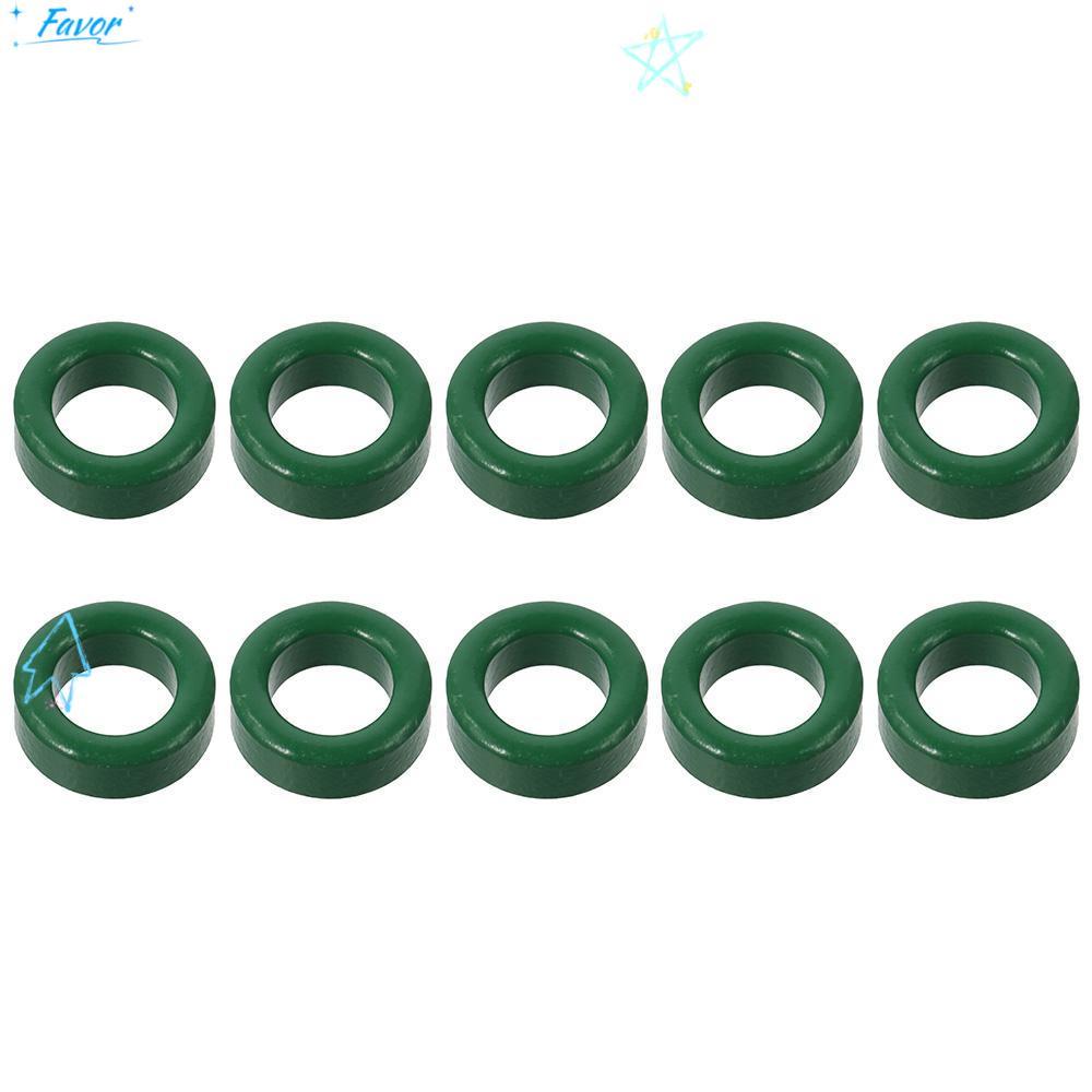 FAVOR Toroid Ferrite Core, Ferrite Chokes Ring Power Transformer, Metal Restraining Interfal Green