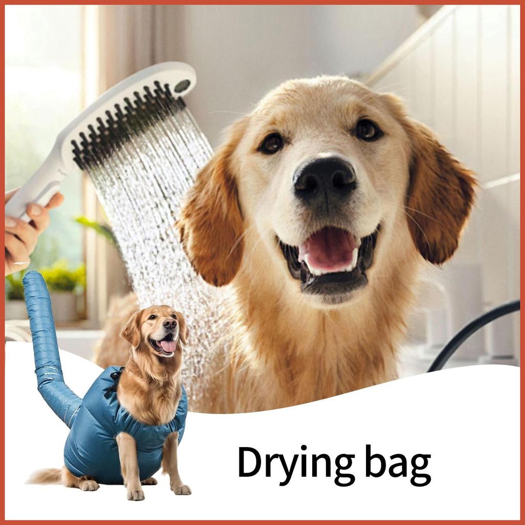 Cat Drying Bag Secure Air Circulation Dog Blower Bag Pet Grooming Drying Pack for Home Shower Bathro