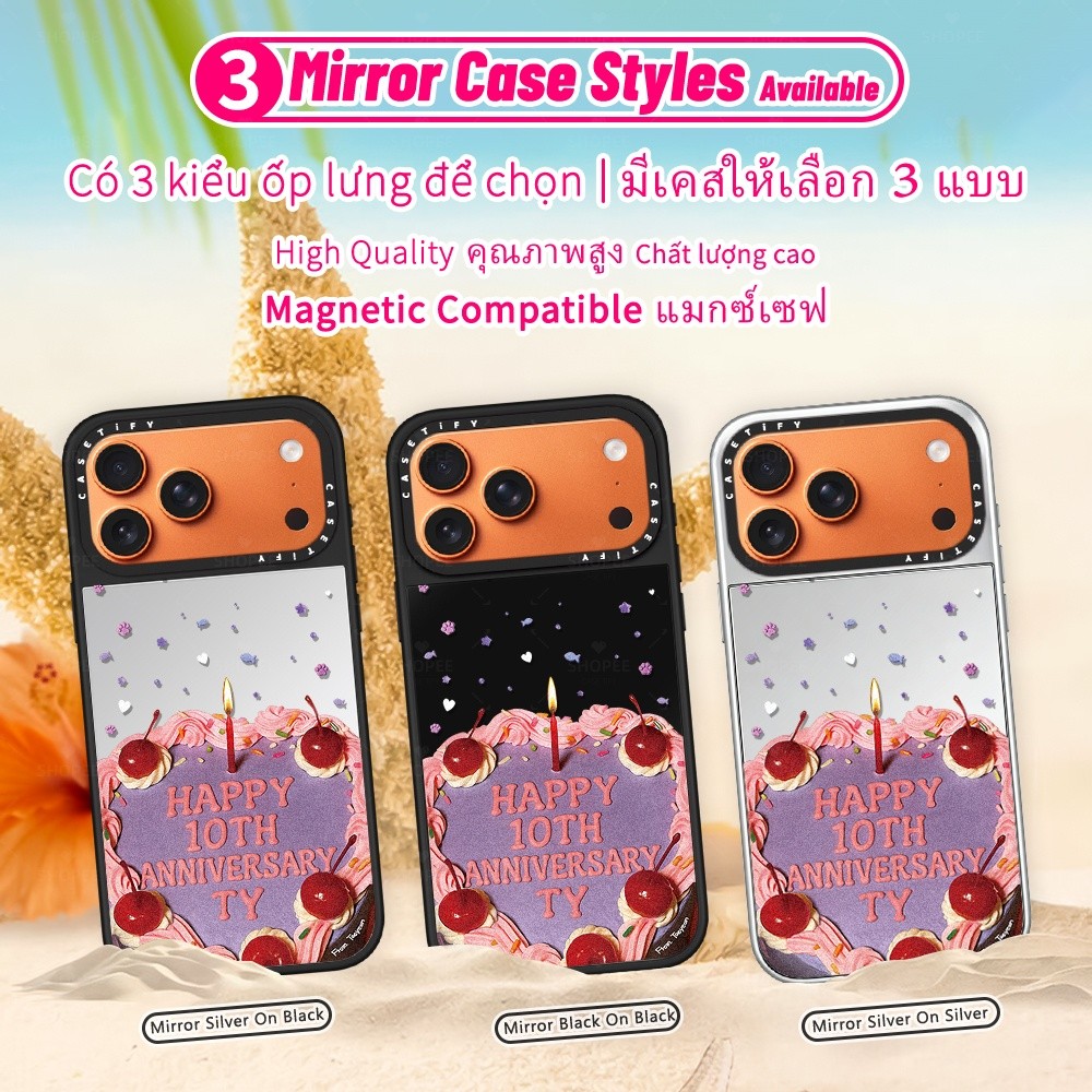 CASETIFY TAEYEON เค้กเกาหลี SNSD สาวกลุ่ม K-pop Idol Minimalist กระจกกันกระแทกแม่เหล็กเคสโทรศัพท์สํา