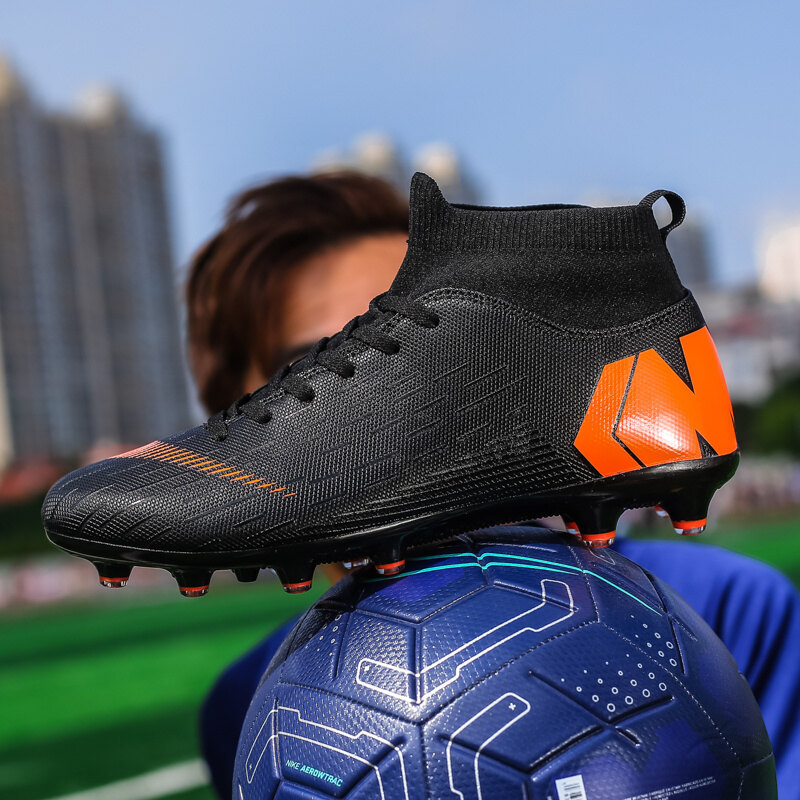 Football Shoes for Men 35-45 High Tops Soccer Cleats Ankle Boots Football Boots Men's Long Spikes TF