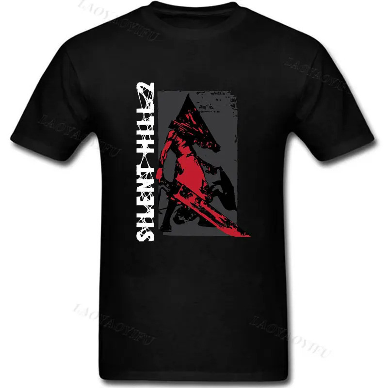 เสื้อเชิ้ตผู้ชายลาย Silent Hill James Sunderland เสื้อผ้าเกม เสื้อยืดสตรีทแวร์ฮาราจูกุ แขนสั้น ลำลอง