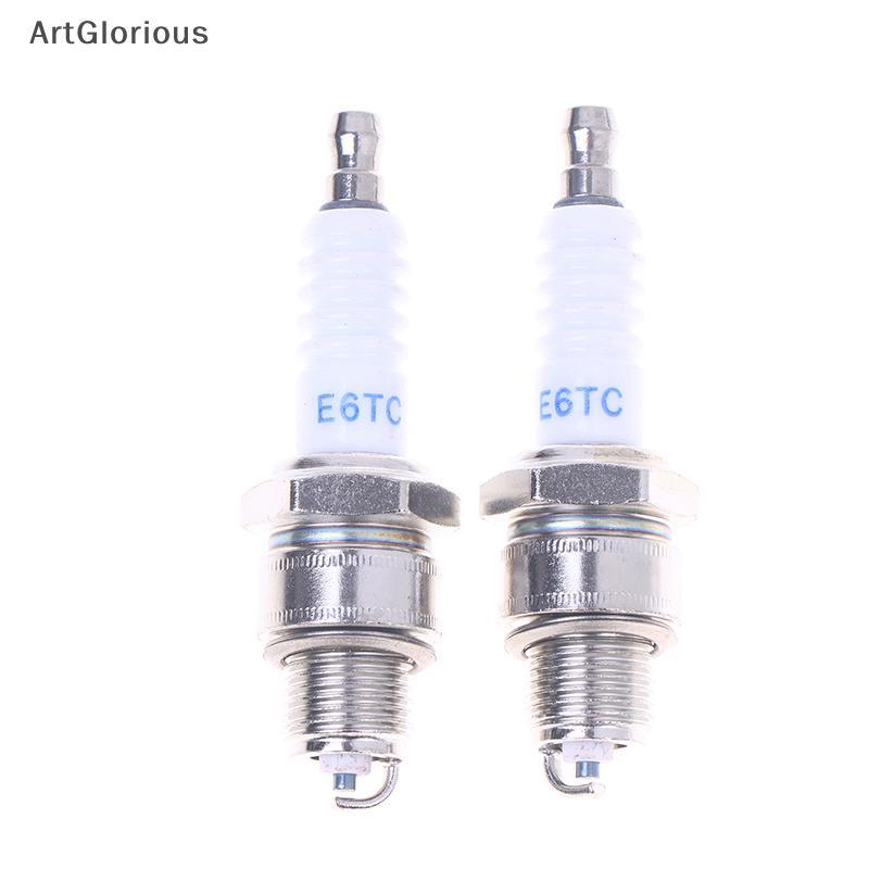 Art 1/3 ชิ้นยี่ห้อใหม่รถจักรยานยนต์ Spark Plug E6TC สําหรับสกู๊ตเตอร์ Moped Part เปลี่ยนอุปกรณ์เสริม